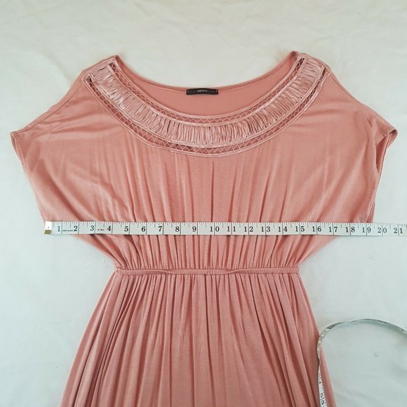 Sopranos Dress Size Medium Size M  Pink Embroidery Stretched Short Sleeve Womens - Picture 10 of 12